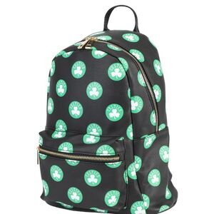 Black and Green Patterned Backpack